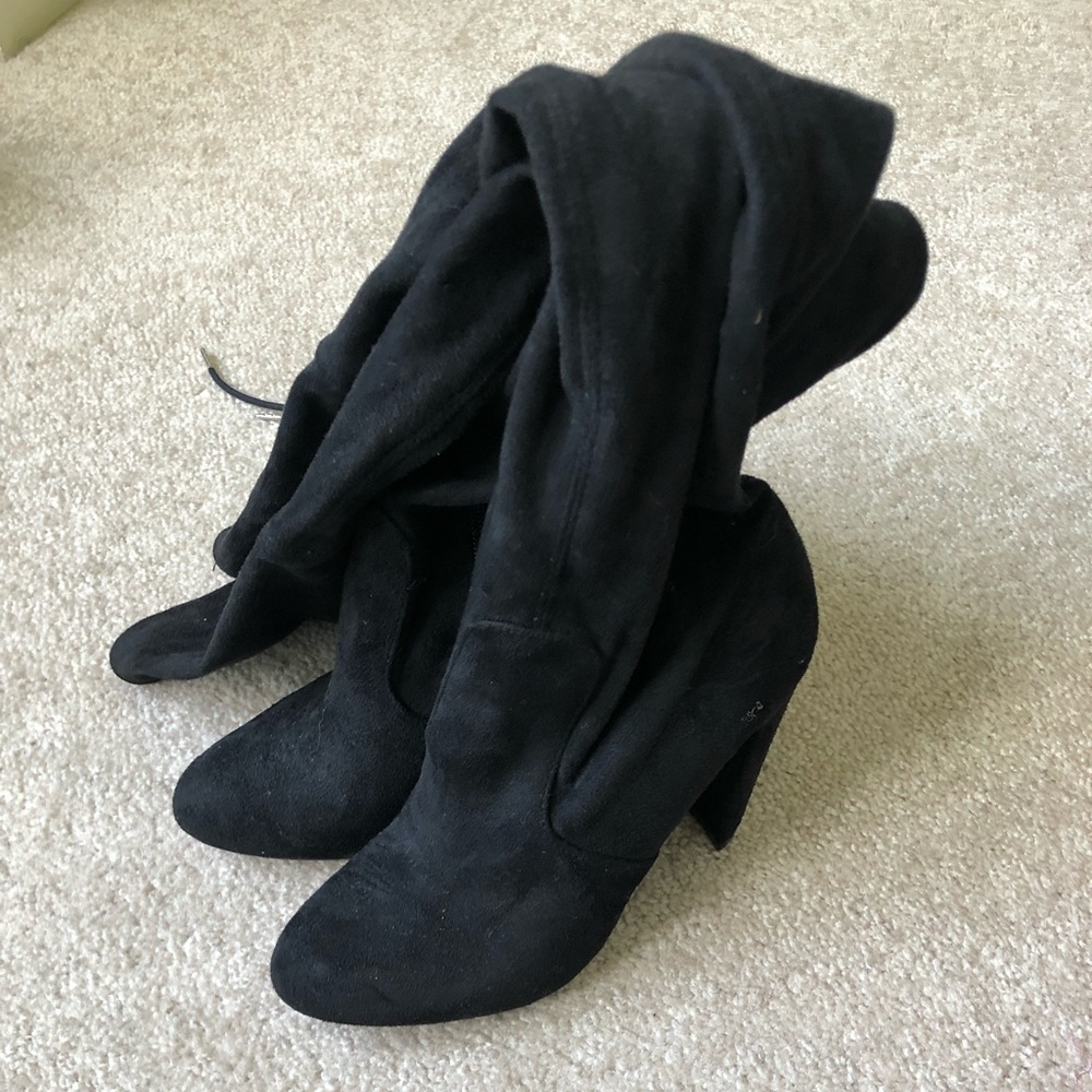 Black Thigh High Boots